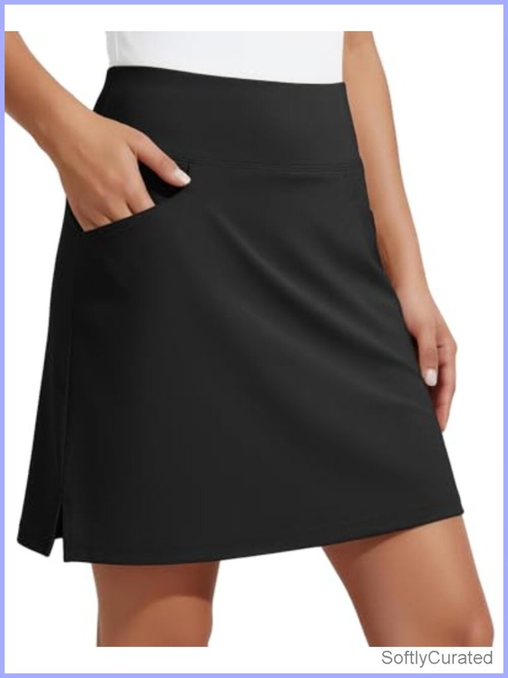 Women's High Waist Athletic Skort 4 Pockets Quick Dry with Built-in Shorts